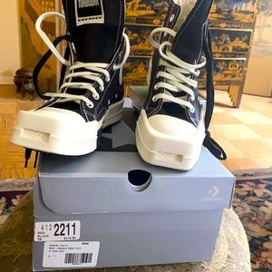 Highly sort after Rick Owens Hi-top Converse in Box with tags